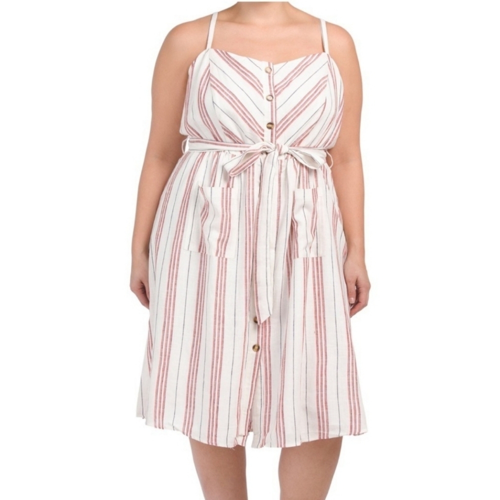 City Chic Lover stripe dress S/16